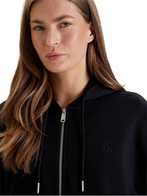 CALVIN KLEIN Felpa Cropped con zip CALVIN KLEIN | LV047F208GUB1